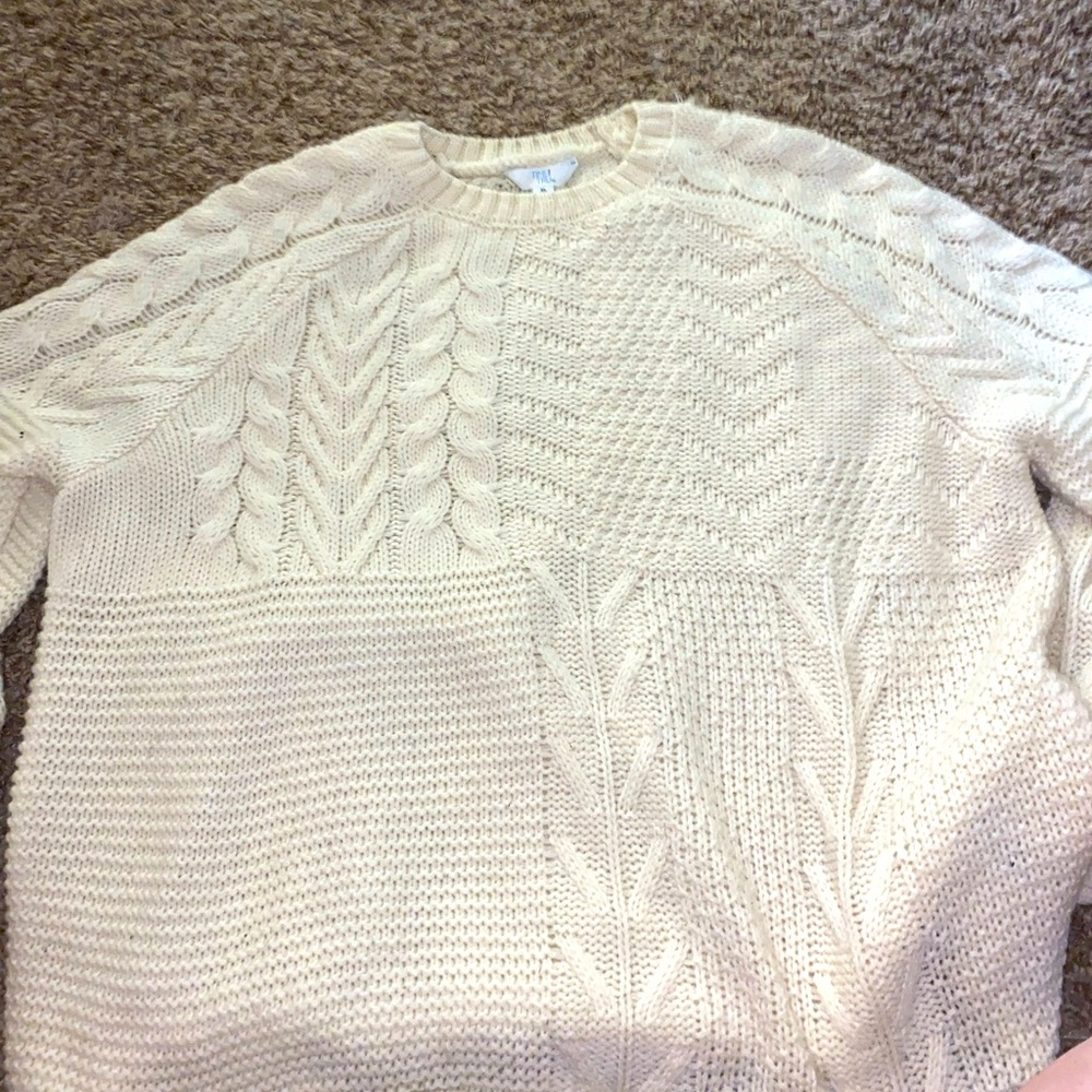 Chunky cable knit sweater